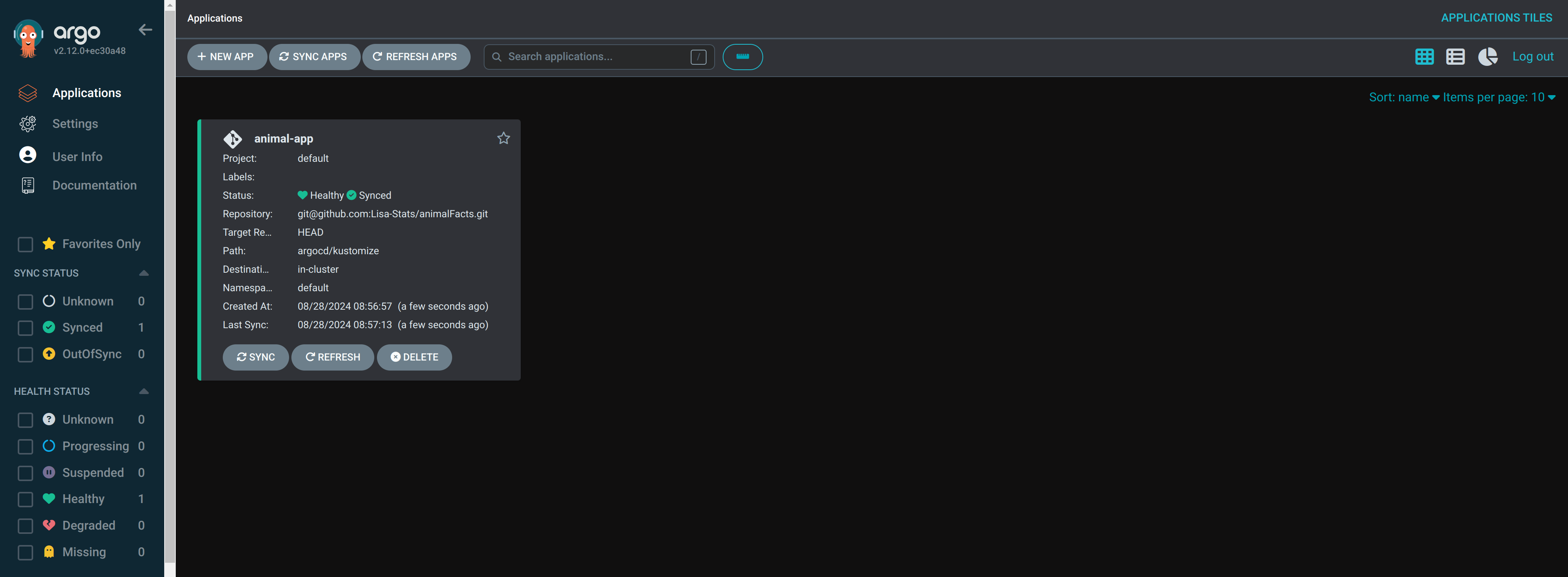 argocd app
